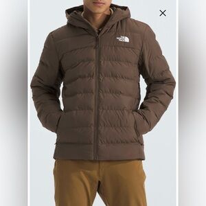 Men’s The North Face Aconcagua 3  Hoodie Puffer Jacket Smokey Brown size L